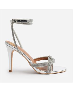 Where's That From Madon Diamante Knot Detail With Cross Over Ankle S - White