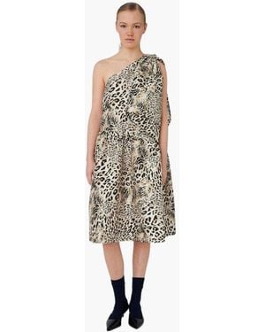 Stella Nova Crispy One Shoulder Bow Dress - Multicolour