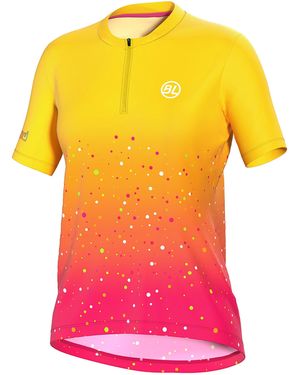 Bicycle Line Marostica Half Zip Upf 30+ Short Sleeve Cycling Jersey - Yellow