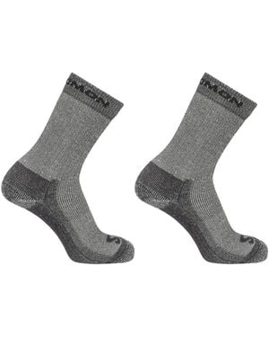 Salomon Heavy Crew 2 Pack Walking Sock - Grey