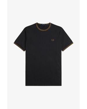 Fred Perry Twin Tipped T-Shirt - Black