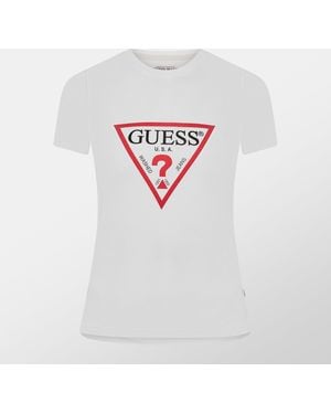 Guess Triangle Logo T-Shirt - White