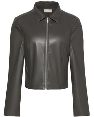 Calvin Klein Faux Leather Jacket - Grey