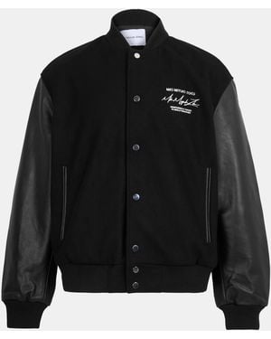 MKI Miyuki-Zoku Script Varsity Jacket - Black