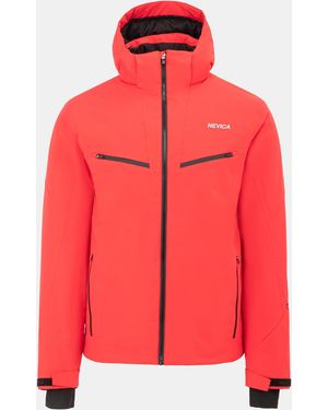 Nevica Vail Waterproof Windproof Synthetic Insulated Detachable Hood Ski Jacket - Red