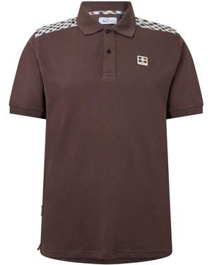 Aquascutum Aquact Check Shd Pol Sn64 - Brown