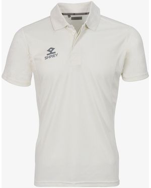 Shrey Cricket Performance Playing Shirt Short Sleeve - White