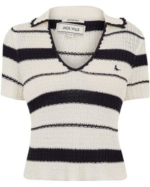Jack Wills Knitted Short Sleeve Polo Shirt - Multicolour