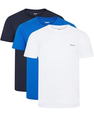DKNY 3 Pack Short Sleeve T-Shirts Giants - Blue