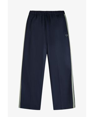 Fred Perry Mesh-Tape Joggers - Blue