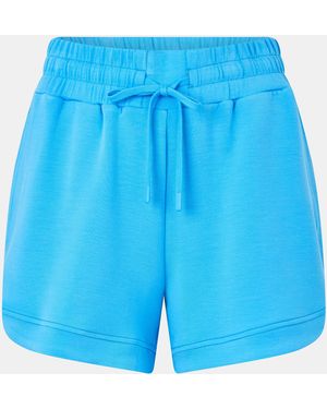 Varley Ollie Fleece Jogger Shorts - Blue