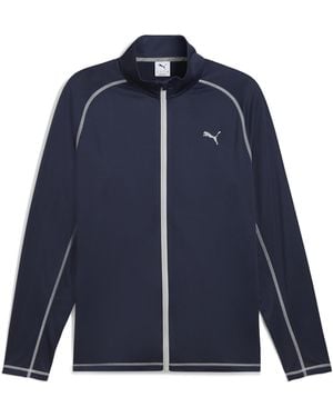PUMA Fairway Full-Zip Weather-Resistant Performance Golf Jacket - Blue