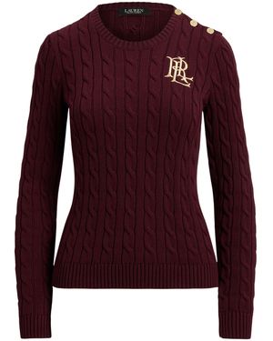 Ralph Lauren Montiva Knitted Crew Neck Jumper - Purple