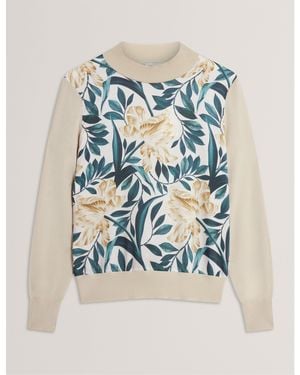 Ted Baker Ted Woven Front Top Ld61 - Blue