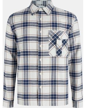 Firetrap Anthm Long-Sleeve Patterned Shirt - Blue