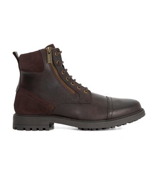 Dune Cayden Flat Ankle Boot - Brown