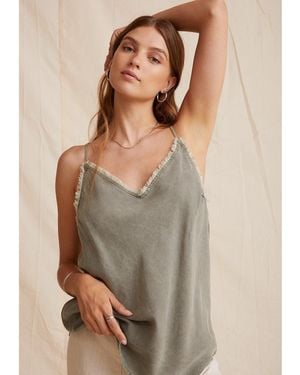 Bella Dahl Frayed Cami Top - Brown