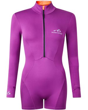 Balenciaga Bal Lng Slv Bodysuit Ld64 - Purple