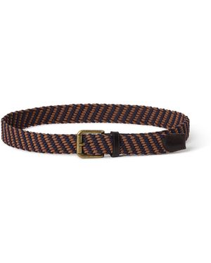 Osprey Warren Woven Leather Belt - Brown