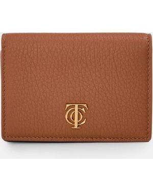 Tiffany & Co. Flp Cardigan Holder 99 Card Holder - Brown