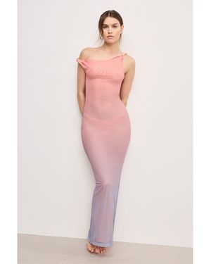 GOOD AMERICAN Mesh Twist Bodycon Dress - Pink