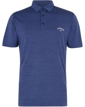 Callaway Apparel Herringbone Golf Polo Shirt - Blue