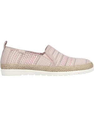 Skechers Engineered Woven Twin Gore Slip On Espadrilles - Pink