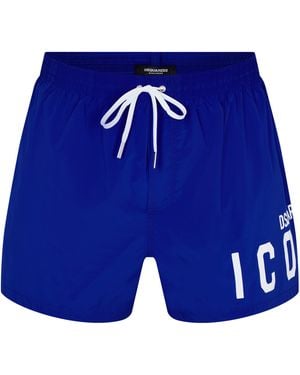 DSquared² Be Icon Swim Shorts - Blue