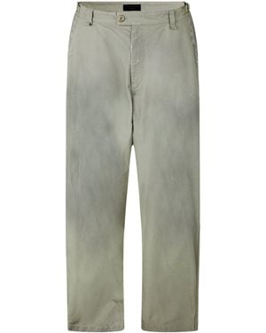 Balenciaga Washed Wide Leg Utility Jeans - Grey