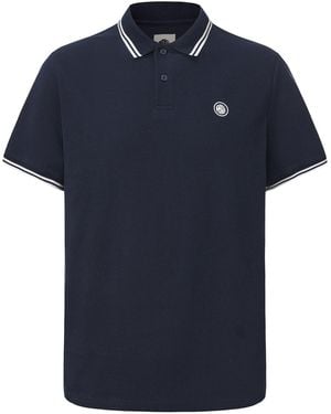 Pretty Green Tipped Polo - Blue