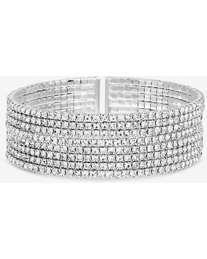 Mood Crystal Cuff Bracelet - White