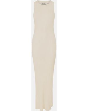 Jack Wills Knitted Maxi Racer Dress - White