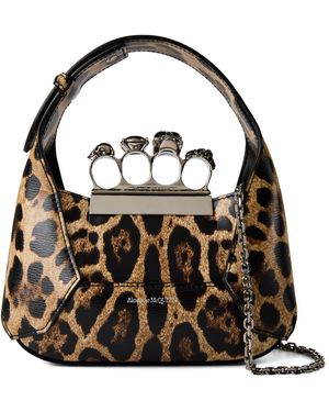 McQueen Jewelled Hobo Mini Handbag - Black