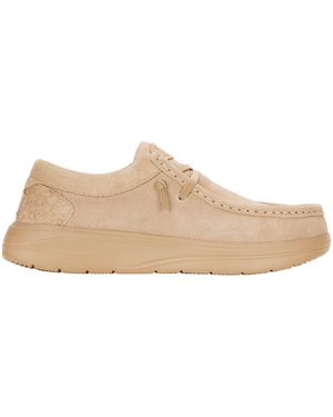 HEYDUDE Wally X Suede Shoes - Natural