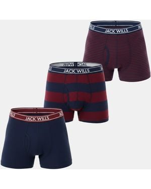 Jack Wills Jw Daundley Boxers 3 Pack - Blue