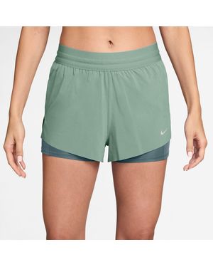 Nike Dri-Fit Swift Mid-Rise 3 2-In-1 Shorts - Green