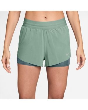 Nike Dri-Fit Swift Mid-Rise 3 2-In-1 Shorts - Green