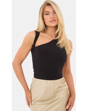 I Saw It First Slinky Fashion Top - Black