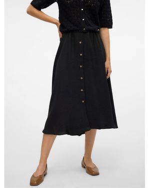 Vero Moda Laney Long Midi Skirt - Black
