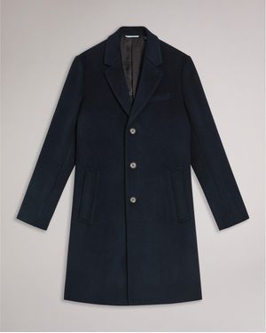 Ted Baker City Overcoat - Blue