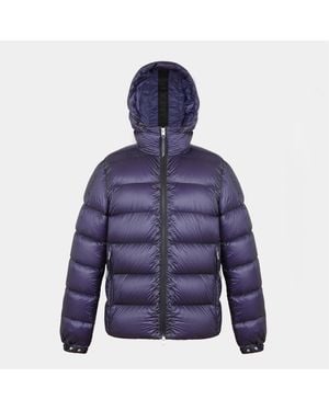ARCTIC ARMY Polar Lw Puff Hooded Long Sleeve Short Puffer Jacket - Blue