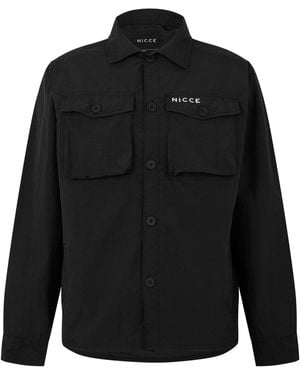 Nicce London Fletch Utility Overshirt - Black