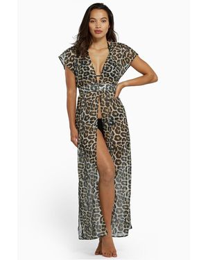 Wolf & Whistle Maxi Beach Cover Up Dress - Metallic