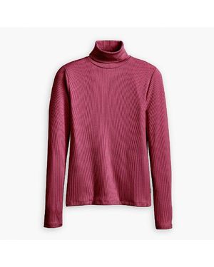 Levi's Dreamy Turtleneck Long Sleeve T-Shirt - Red
