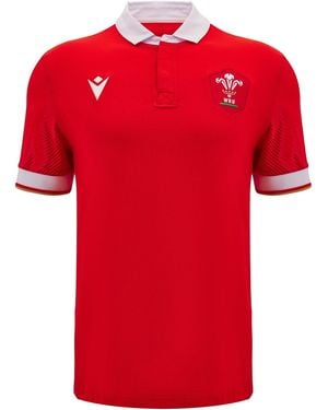 MACRON Welsh Rugby Union Home Shirt 2024 - Red