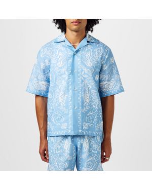 Amiri Bandana Short-Sleeve Patterned Shirt - Blue