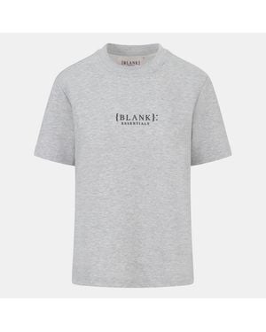 Blank Essentials Blank E Core Puff Print T-Shirt Ladies - Grey
