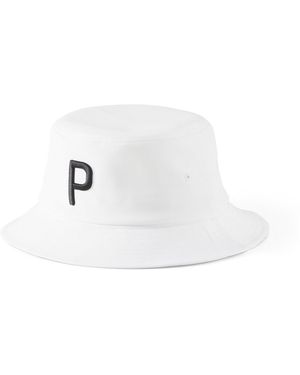 PUMA Bucket P Hat Golf Cap - White