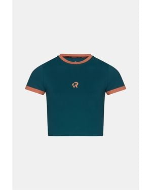 Red Run Baby Tee - Blue