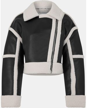 Jack Wills Borg Aviator Jacket - Black